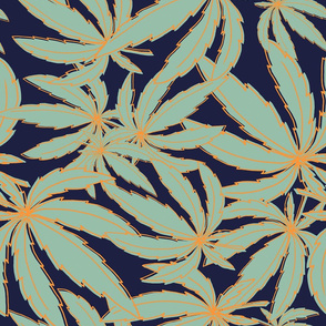 blue pattern_marijuana