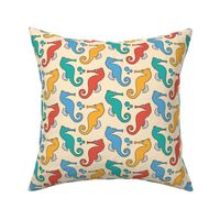 Seahorses on Yellow