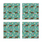 angus cattle red farm cow fabric green