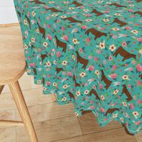 angus cattle red farm cow fabric green