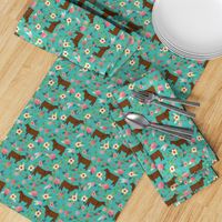 angus cattle red farm cow fabric green