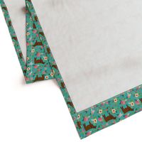 angus cattle red farm cow fabric green