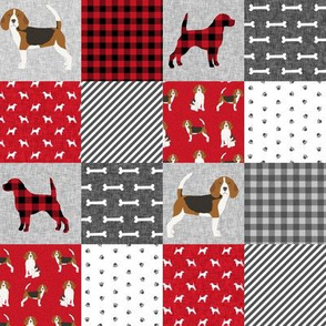 beagle (2 inch) cheater quilt pet quilt a wholecloth