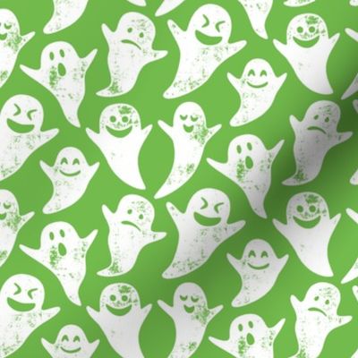 ghost on green - halloween