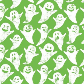 ghost on green - halloween