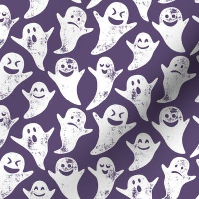 ghost on dark purple - halloween