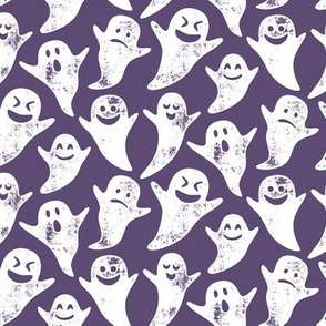 ghost on dark purple - halloween