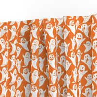 ghost on orange - halloween