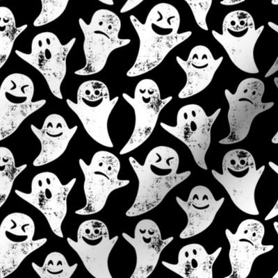 ghost on black - halloween