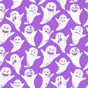 ghost on purple - halloween