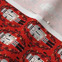 nutcracker christmas (small scale) //red and black fabrics folk design xmas holiday fabrics
