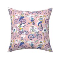 Cycle Cats! in Pink (small)