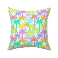 Retro Palm Trees in White