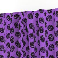 Jack-o'-lantern - pumpkins on purple - halloween - LAD18