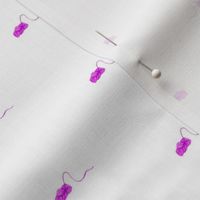 violet yarn on white