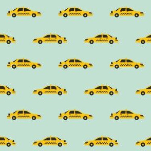 taxi yellow cab new york city tourist travel fabric mint