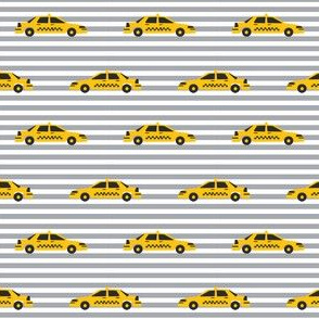 taxi yellow cab new york city tourist travel fabric grey stripe