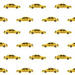taxi yellow cab new york city tourist travel fabric white
