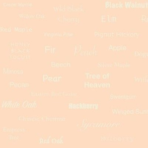 Tree Names (Cream on Peach)