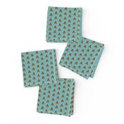 poop emoji cute funny fabric blue