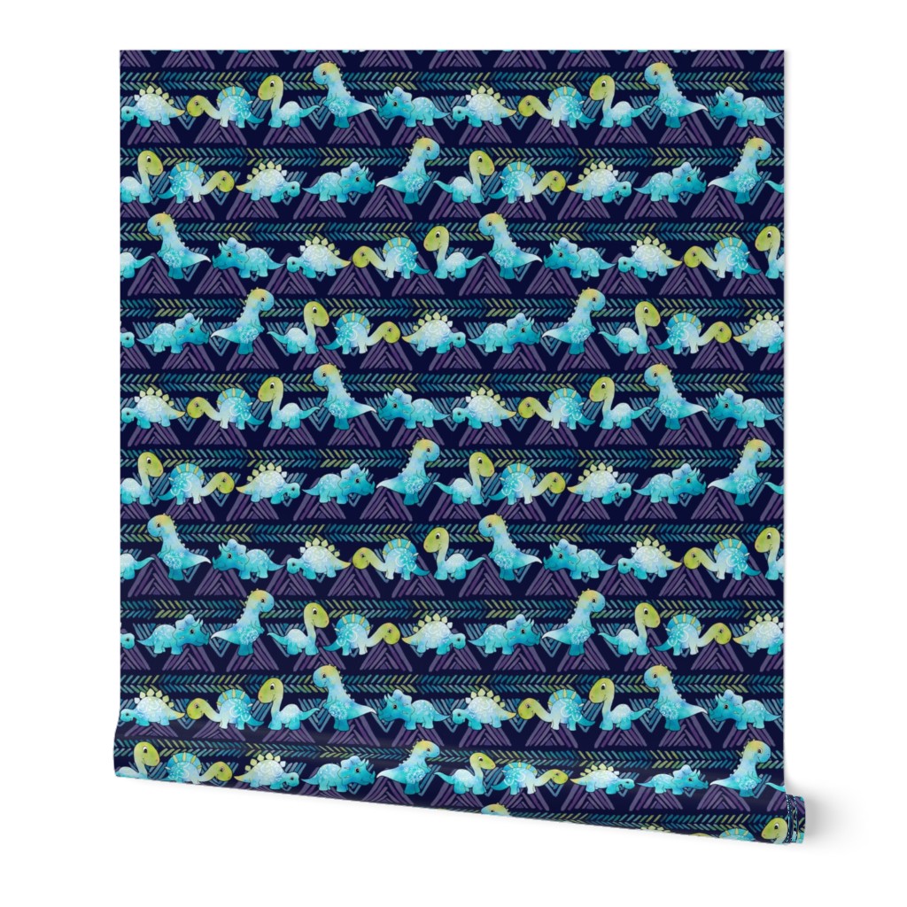 Boho Dino on Navy - Tiny