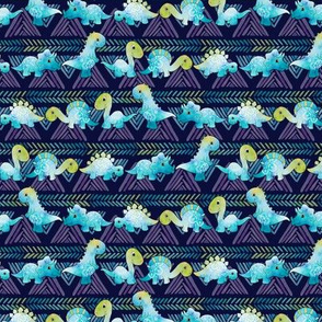 Boho Dino on Navy - Tiny