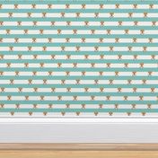 shiba inu stripes dog breed pet fabric minty