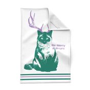 Christmas Cat Tea Towel 