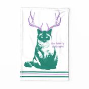 Christmas Cat Tea Towel 