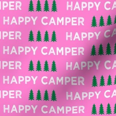 happy camper || hot pink and green