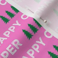 happy camper || hot pink and green