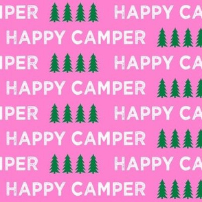 happy camper || hot pink and green