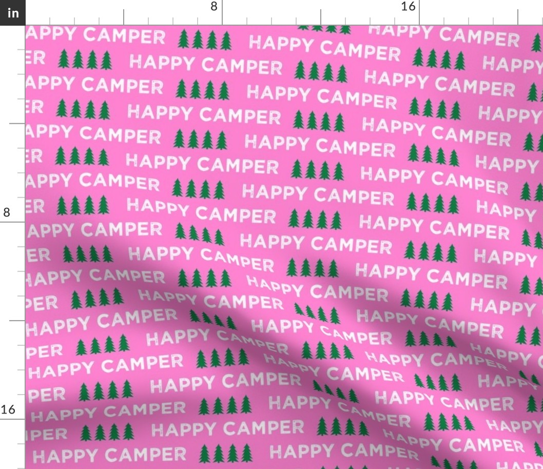 happy camper || hot pink and green