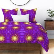 fractal spiral in violet and gold