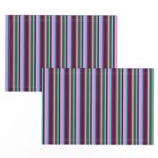 BNS2 -  Variegated stripe in BNS2 - Narrow Variegated Stripes in Turquoise - Olive Green - Lilac - Burgundy - Purple