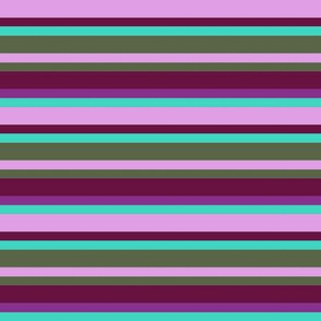 BNS2 - Variegated Crosswise Stripe in Purple - Teal - Aqua - Lavender