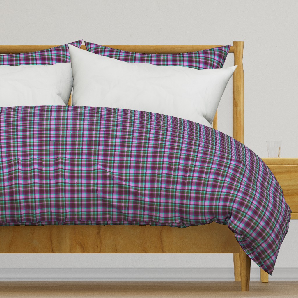 BNS2 -  Tartan Plaid in Turquoise - Olive Green - Lilac - Burgundy - Purple