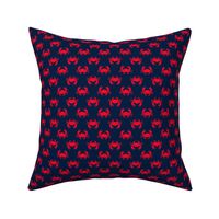 (small scale) crabs (navy and red) - nautical C18BS