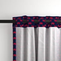 (small scale) crabs (navy and red) - nautical C18BS