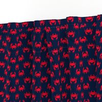 (small scale) crabs (navy and red) - nautical C18BS