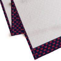 (small scale) crabs (navy and red) - nautical C18BS