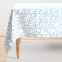 Rounded Rectangles - light blue on white