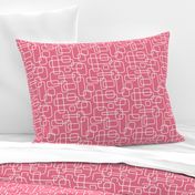 Rounded Rectangles - white on pink