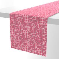 Rounded Rectangles - white on pink