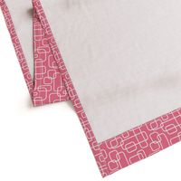 Rounded Rectangles - white on pink