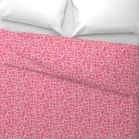 Rounded Rectangles - white on pink