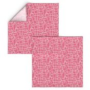 Rounded Rectangles - white on pink