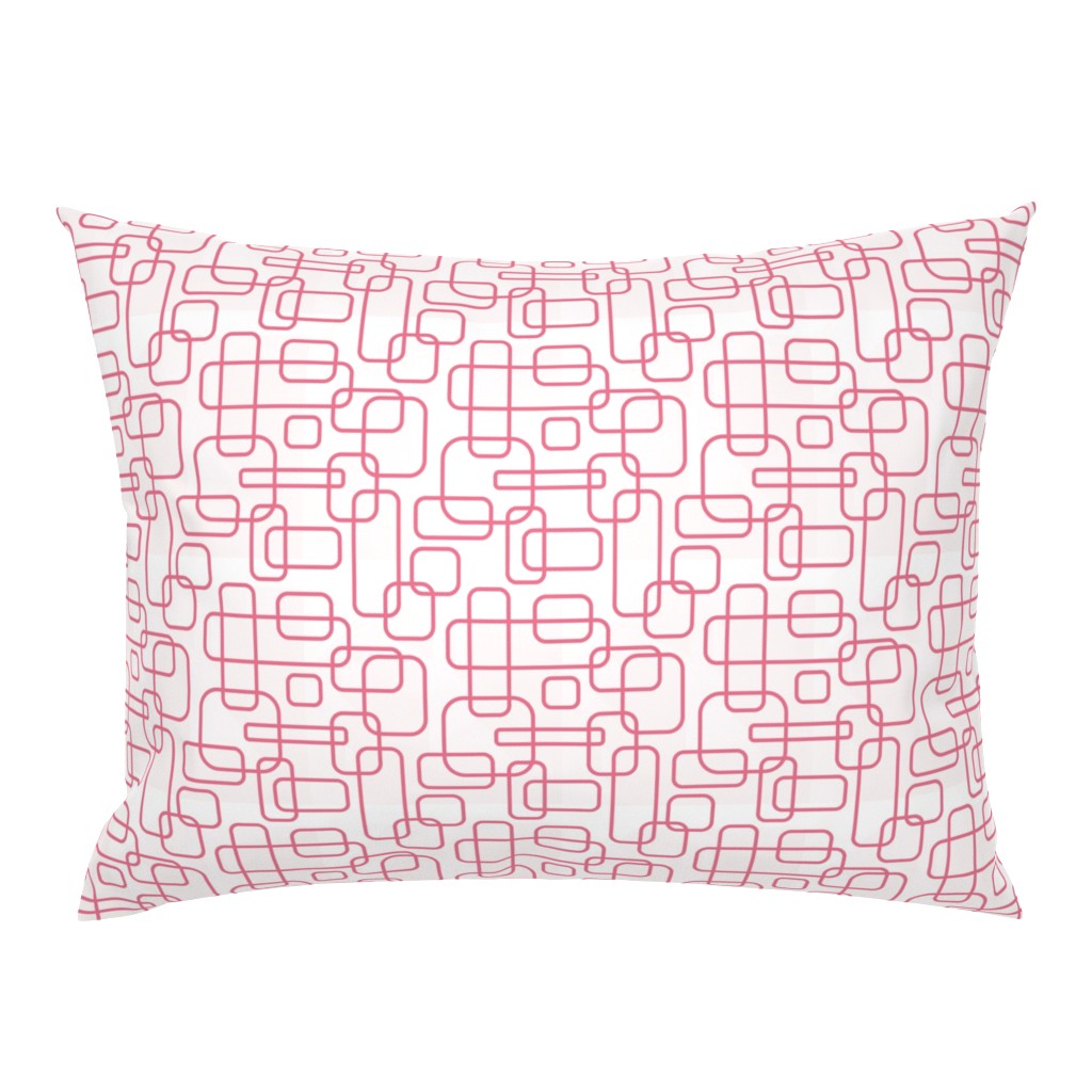 Rounded Rectangle - Pink on White