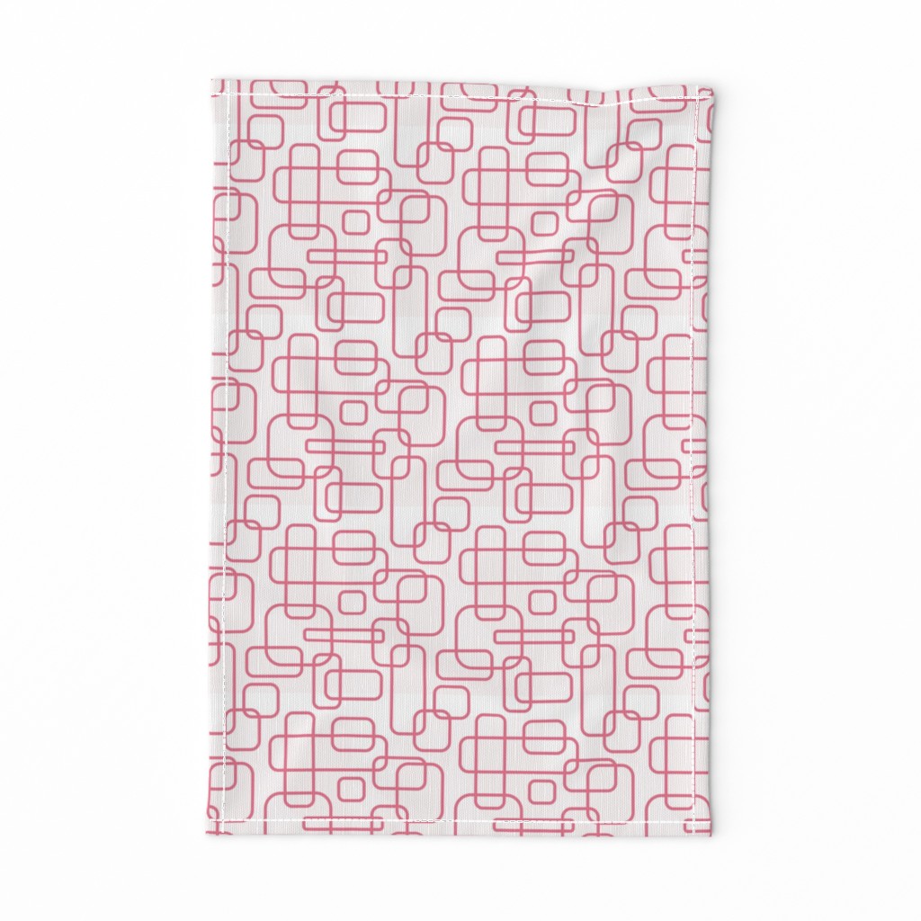 Rounded Rectangle - Pink on White