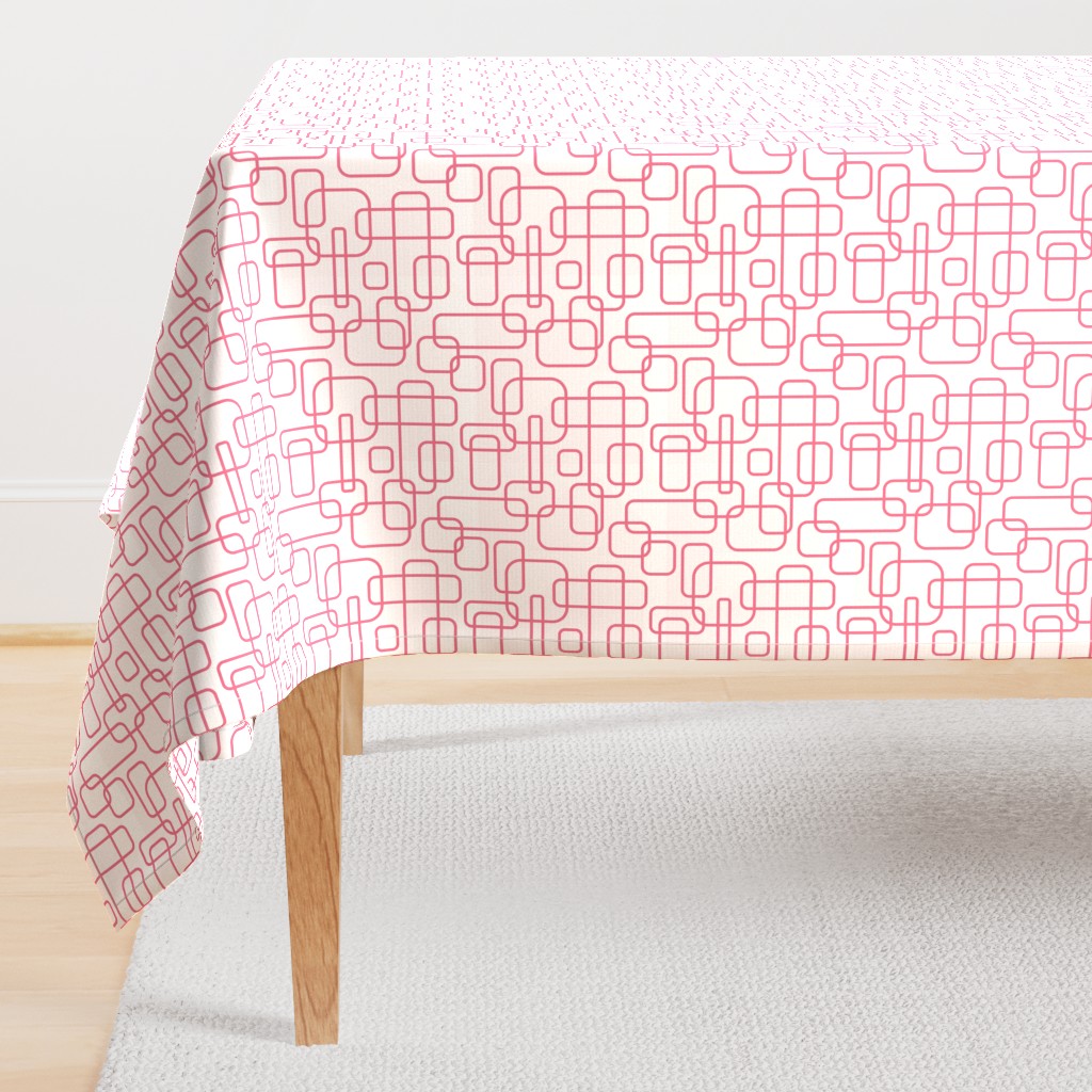 Rounded Rectangle - Pink on White